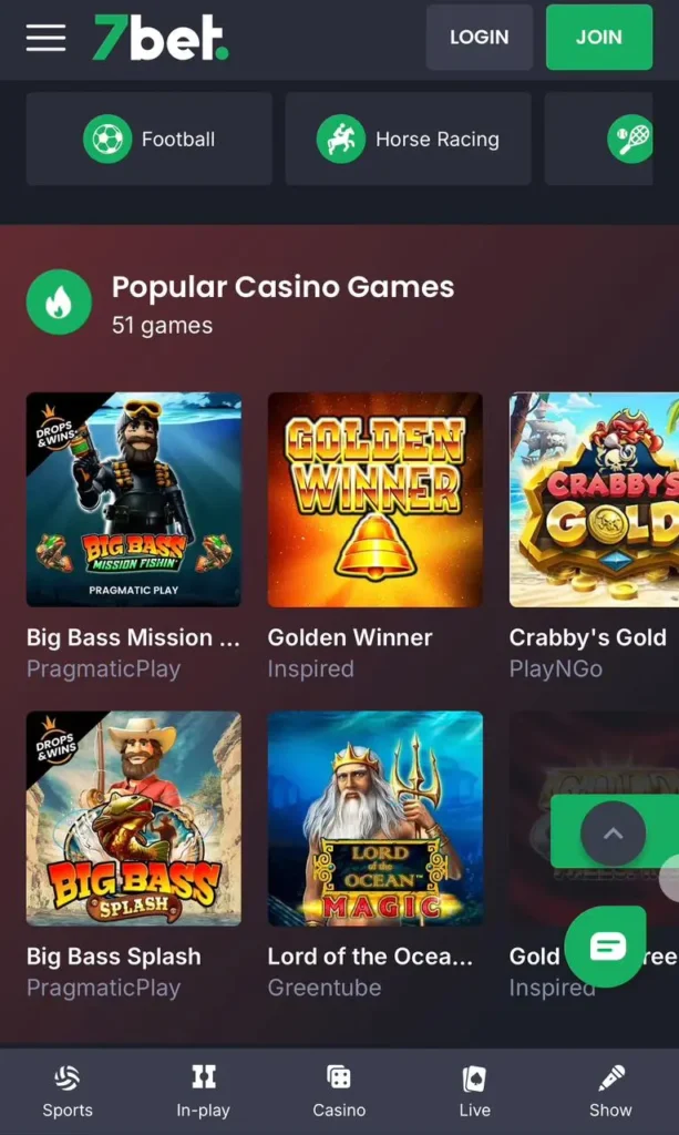 7Bet UK Game Download